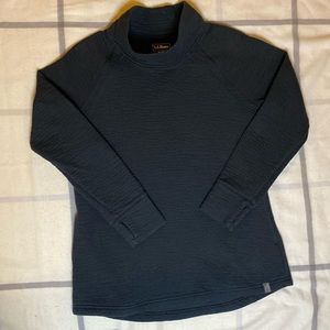 LL Bean Black Funnel Neckline Pullover